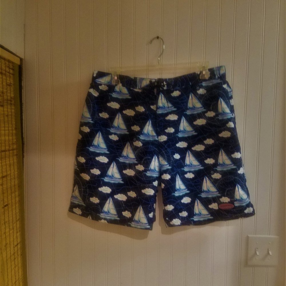 Vineyard Vines Men's Chappy Sailboat Swim Trunks